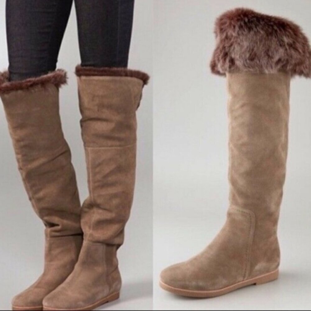 EUC Sam Edelman Orlando Suede Boots Fur Lined